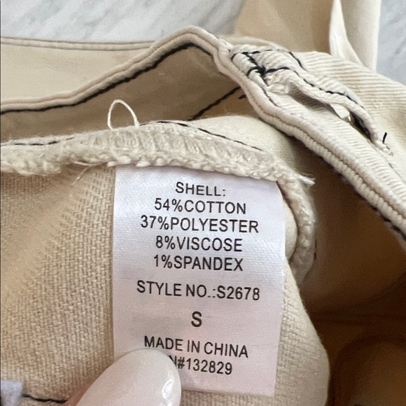 Miou Muse Beige Women's High Rise Cargo Midi Skirt - Picture 4 of 10